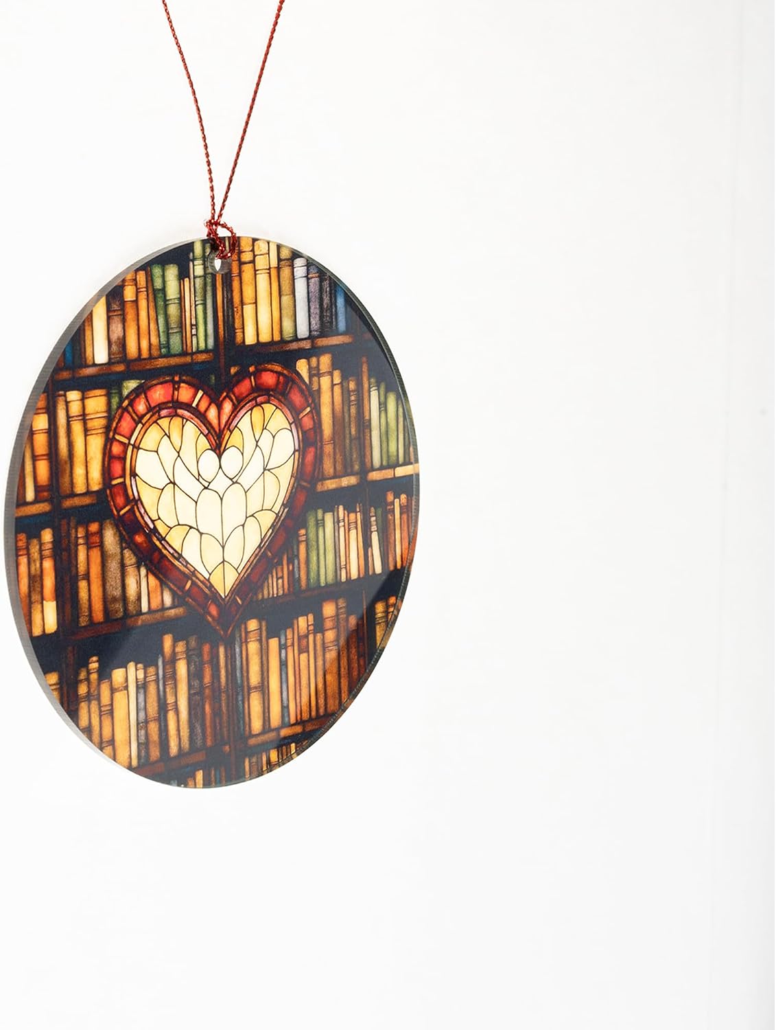 Book Ornaments for Christmas Tree, Lover's Heart Ornament Decor, Gift for Reader, Cute for Librarians Decoration, Book Lover Ornament Gifts for Women Men, Bookish Gifts for Women, Nerd Gift Idea image 5
