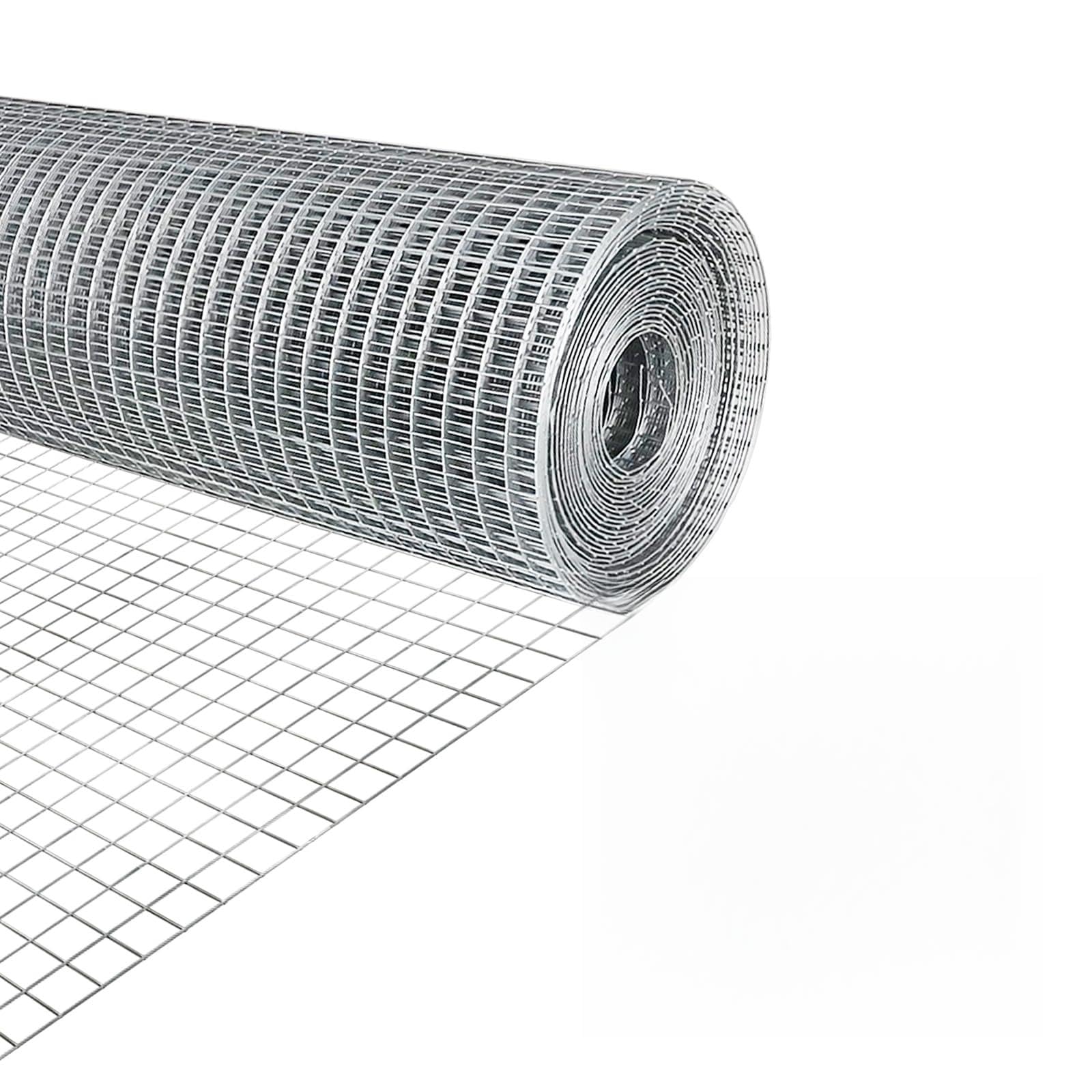 Gardeal 19 Gauge 1/2 Inch Hardware Cloth - Double Hot-Dipped Galvanized After Welding Steel Mesh - Duty Rust Proof Fencing for Gardens, Poultry Animal Netting Cage Screen (48inx1200in)