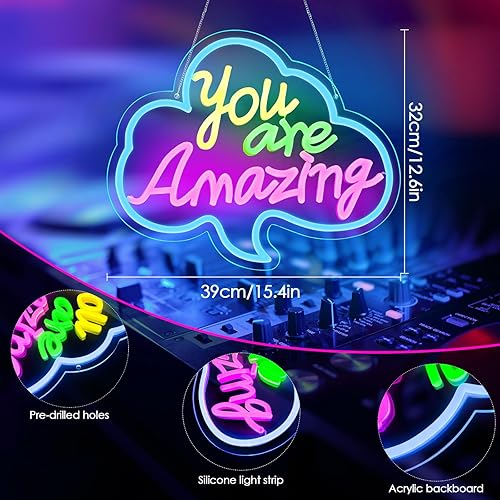 Miniatura 49 de Letrero de neón Sunset Seabird para decoración de pared, letrero de onda de neón con luz LED, letreros LED para pared de dormitorio, letreros de