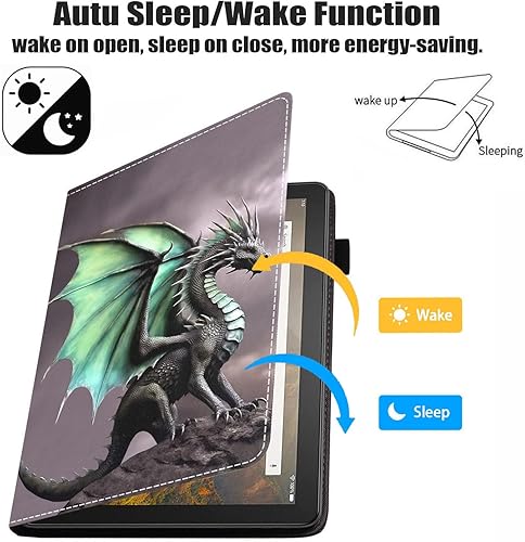 Miniatura 3 de Funda para tablet Tienda Fire HD 10 de 10.1 pulgadas (97 generación, versión 20192017)  Funda de piel sintética con soporte para tarjetas y soporte