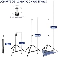 Potaeco Stúdió Világítás Szett 2db Oktogon Softbox LED 150W Távirányítóval Állítható Állvánnyal Fotózáshoz Videózáshoz 9