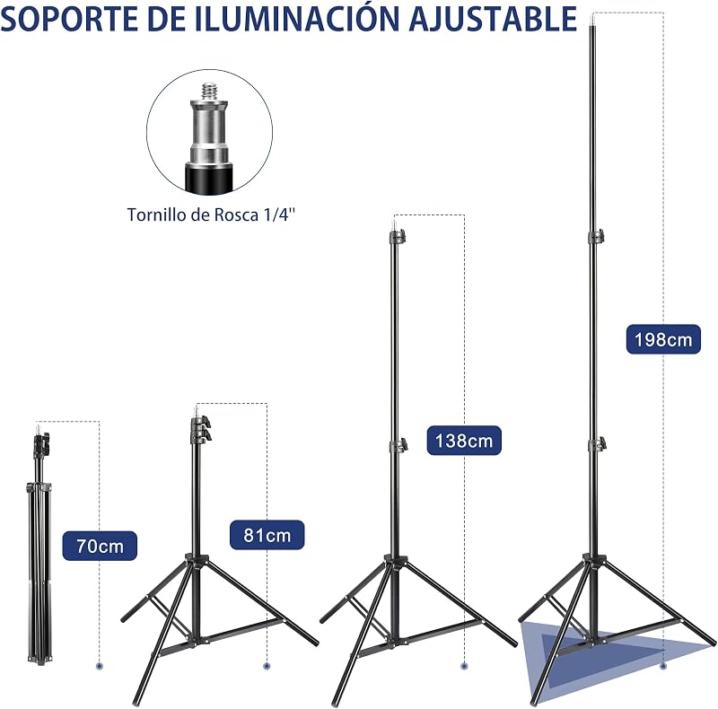 Potaeco Stúdió Világítás Szett 2db Oktogon Softbox LED 150W Távirányítóval Állítható Állvánnyal Fotózáshoz Videózáshoz