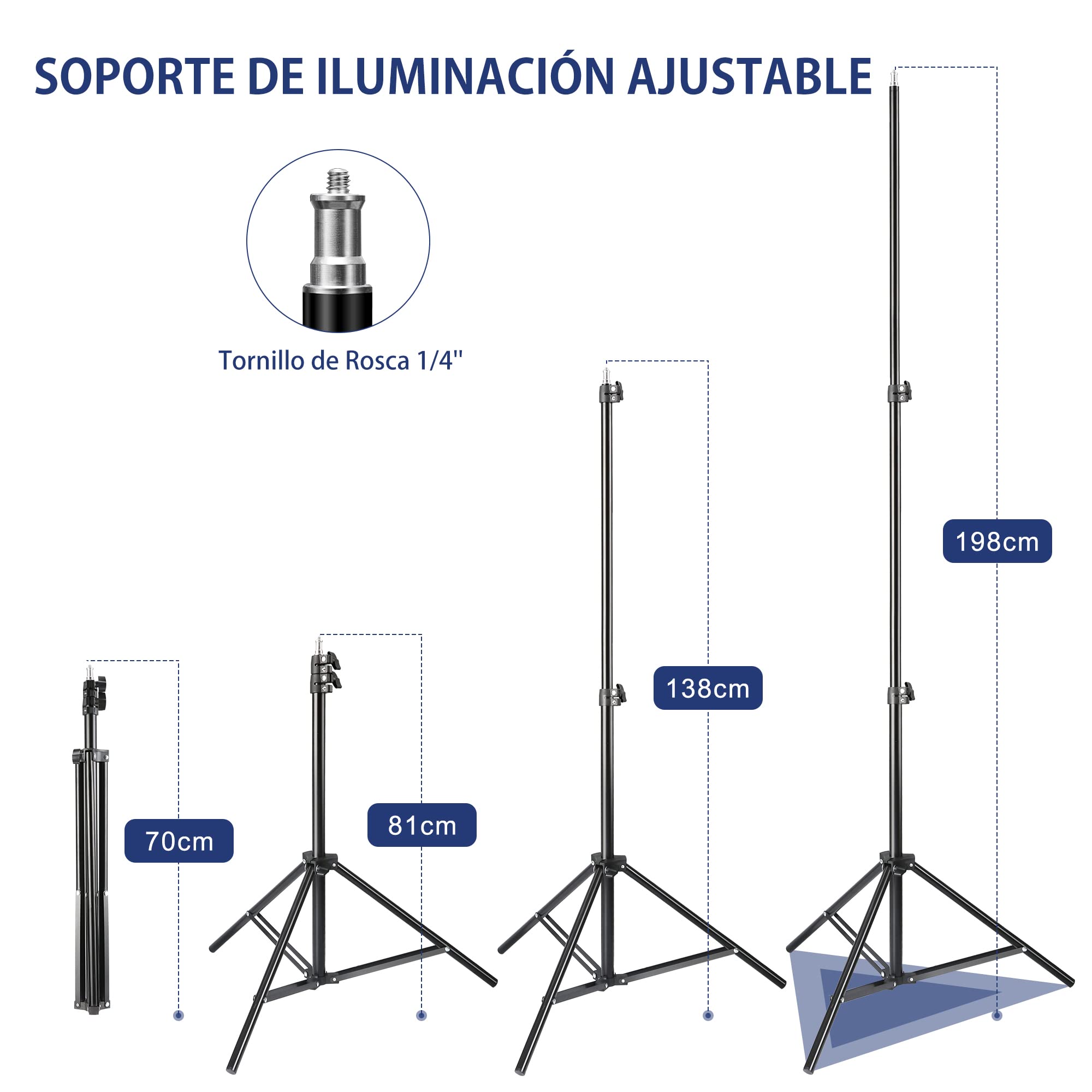 Equipo de Iluminación Estudio Fotografía Kit de 2 Softbox Octogonal Bicolor 3000~6500K con Bombilla LED 150W Control Remoto y Soporte de Luz Ajustable para Retrato Vídeos Transmisión en Vivo