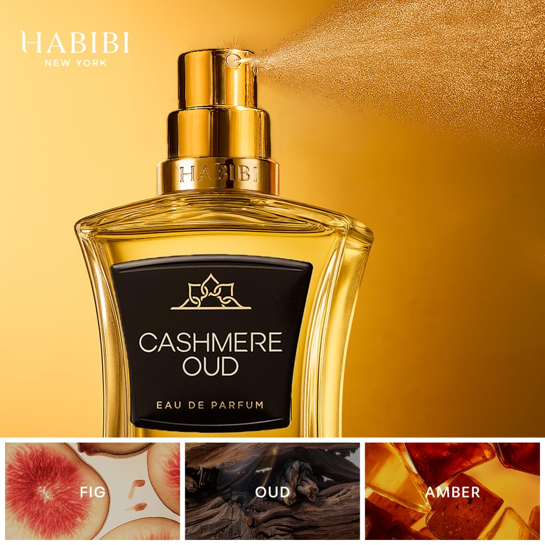 H HABIBI Cashmere Oud Perfume for Men – 2.5 oz (75ML) Long Lasting Arabian Cologne, Spicy Floral Woody Men Perfume, Luxury Fragrance Gift for Special Occasions - Image 4
