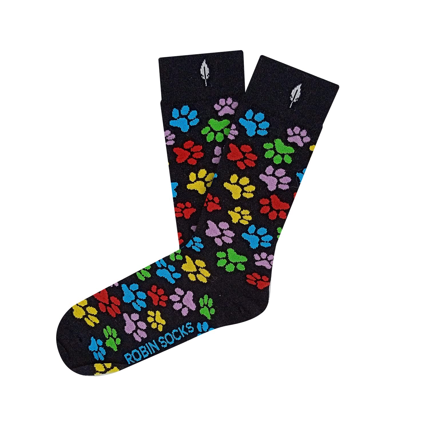 ROBIN SOCKS a ROBIN HAT Product MODEL: PAWS - Half round socks - Funny - Printed.