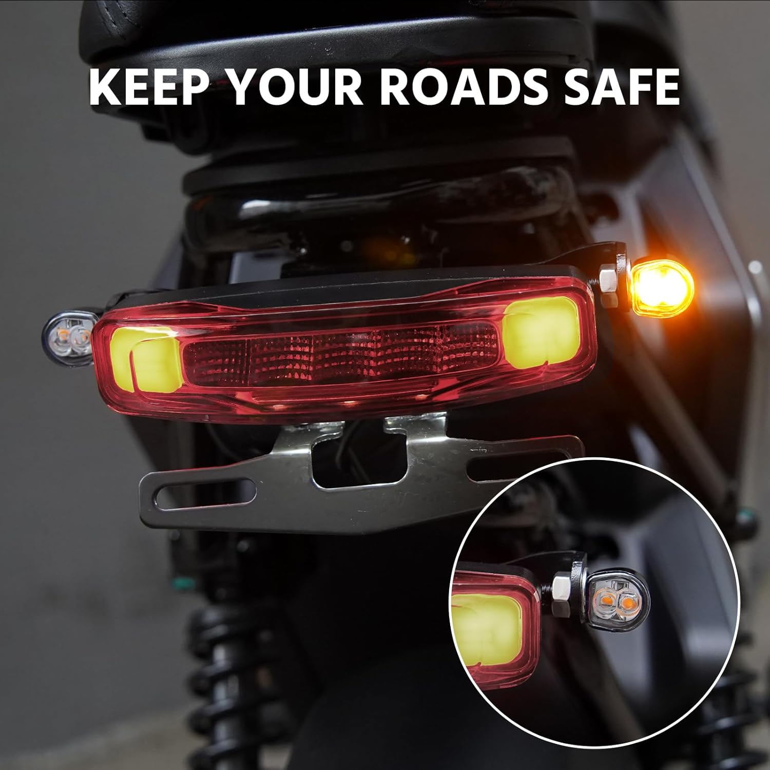 mini led turn signals motorcycle blinkers dirt bike Rear front turn signals universal bullet signal lights suitable for honda harley suziki motorcycles (TURN02)