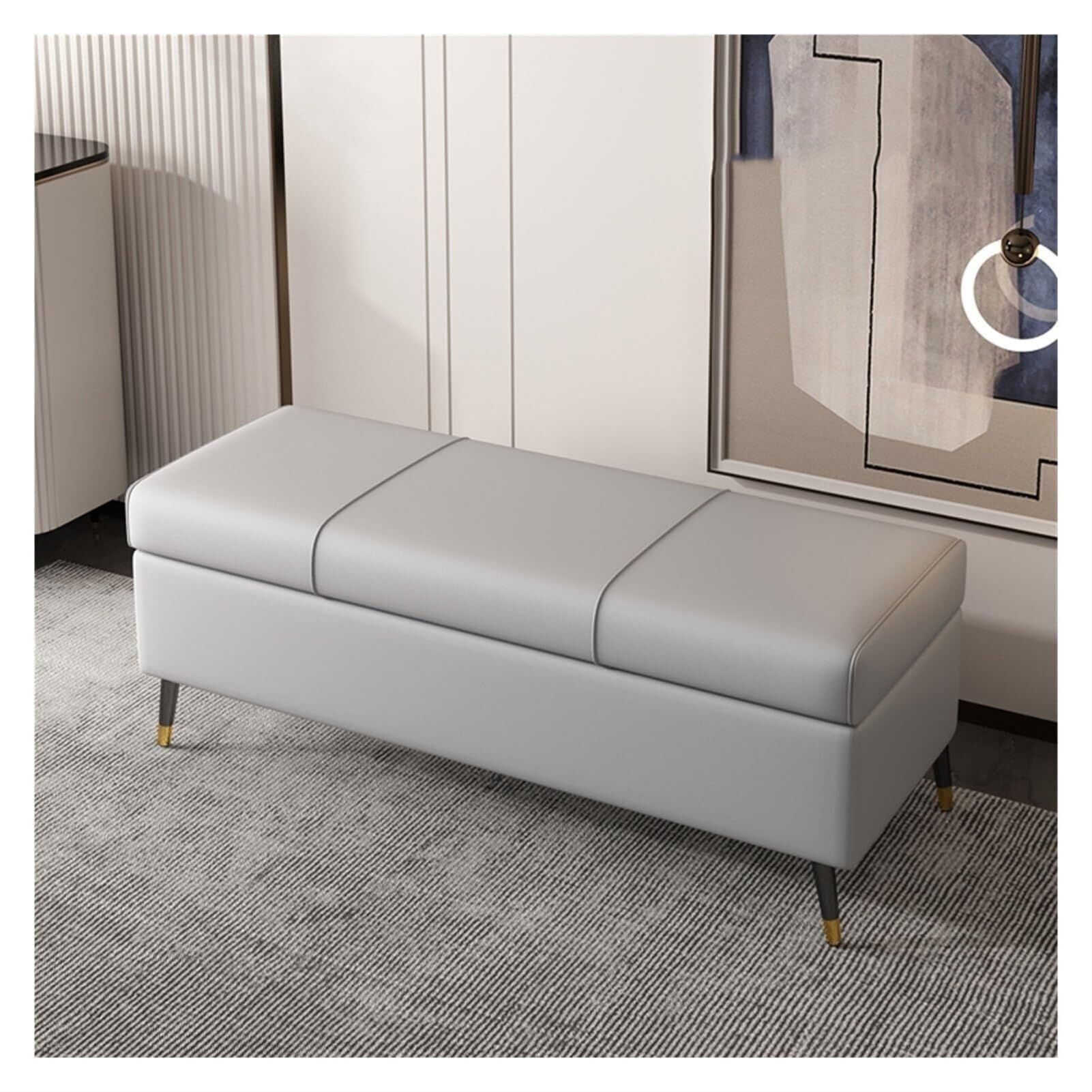 Repose-pieds de rangement chic et tabouret rembourré pour salon moderne