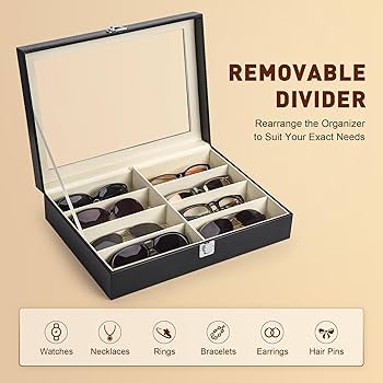 Amazon.com: CO-Z Leather Multi Sunglasses Organizer for