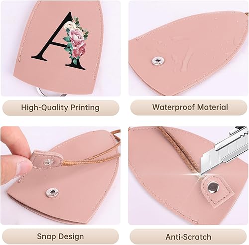 Miniatura 3 de Lingdeer 2 fundas protectoras extraíbles personalizadas, regalos personalizados con iniciales para mujeres, funda de llave de cuero, soporte