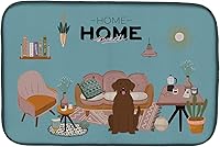 Vista 446 de Caroline's Treasures CK7824DDM - Tapete absorbente para secado de platos con diseño de bulldog inglés, rojo y blanco, para encimera de cocina, 14 x