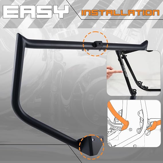 Chopped Engine Guard for Dyna 2006-2017 Models(Black)