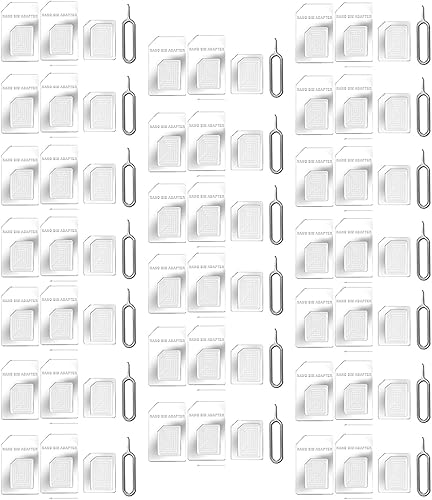 Miniatura 8 de (10 unidades) Nuevo adaptador Nano Sim y adaptador Micro Sim y adaptador Nano a Micro con aguja de pasador Sim Expulsión, negro (paquete de 10)