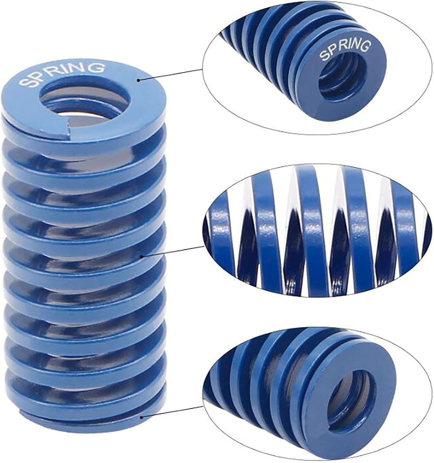 4個、軽荷重圧縮金型スプリング、外径18mm、長さ25～100mm、TL 18 * 4*L、青(65mm)