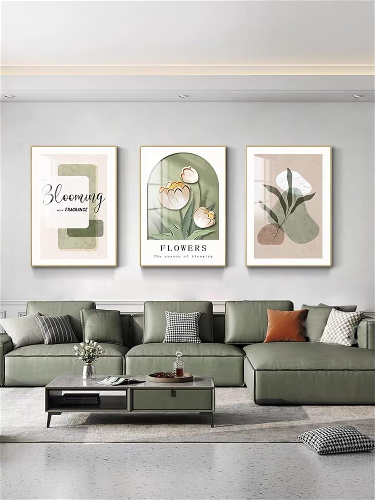 Loisir créatif peinture diamant 5D : kit complet de 3 toiles de fleurs haut de gamme.