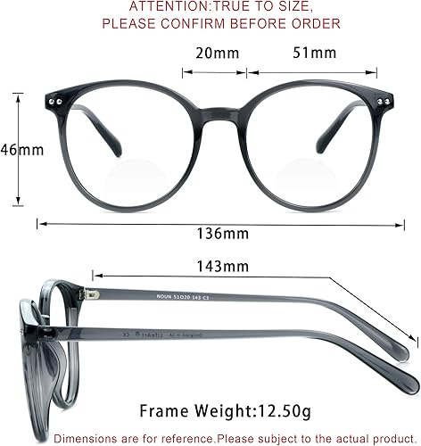 Miniatura 6 de LifeArt - Gafas de lectura bifocales con lentes ovaladas, lentes de bloqueo de luz azul para mujereshombres