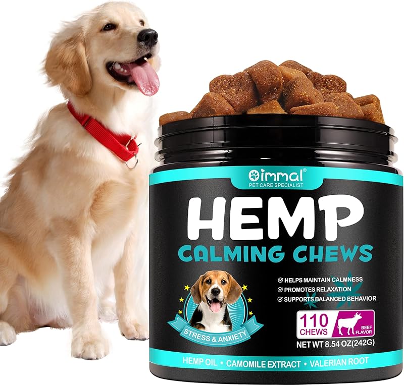 Petisco Mastigável para Cães com Cânhamo, Valeriana e Sabor Carne SDJUFEI – 110 Unidades