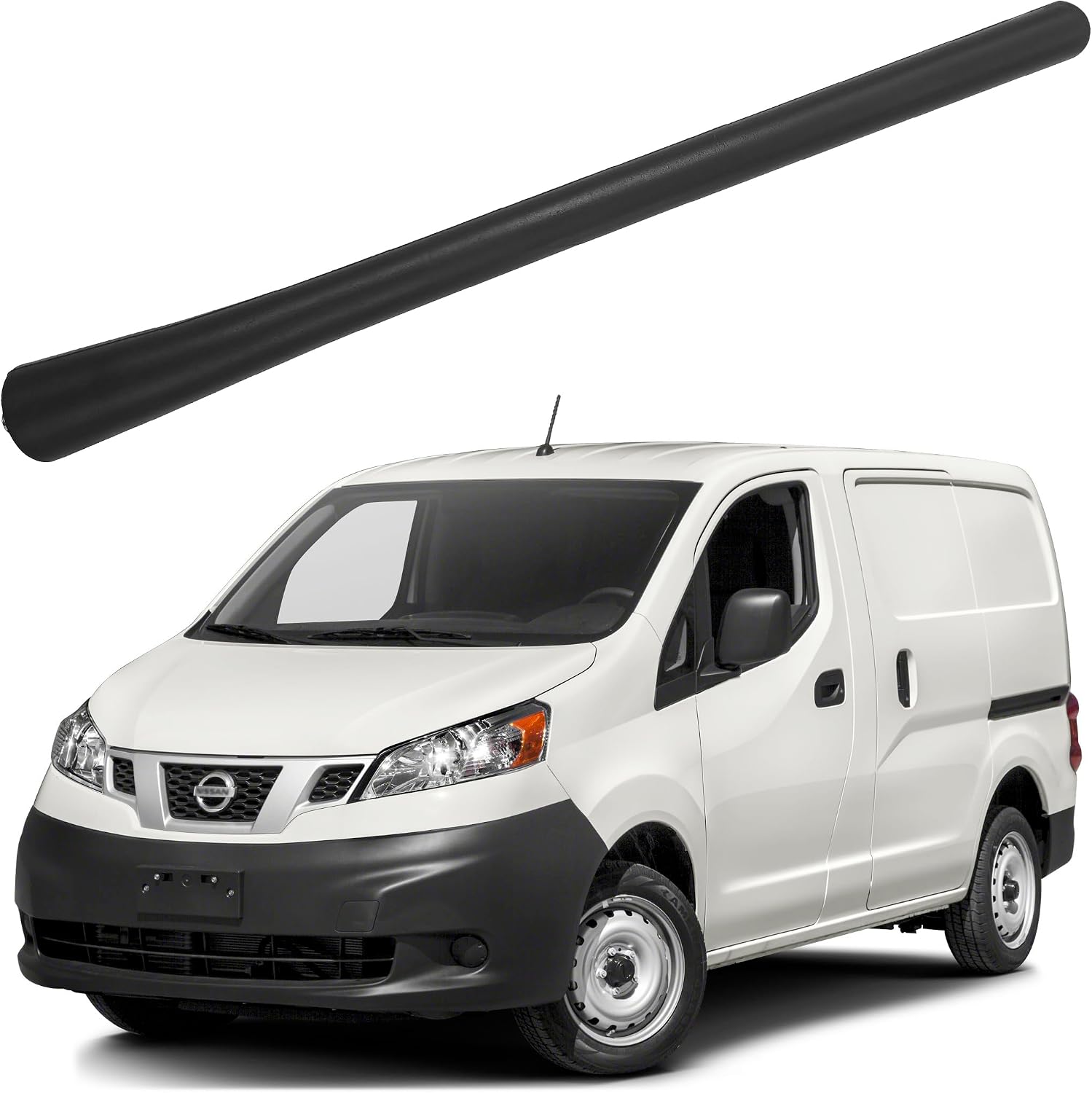 7 Inch Flexible Spiral Rubber Antenna for Nissan NV 200 (2013-2020), Nissan NV200 2013 2014 2015 2016 2017 2018 2019 2020, Car Wash Proof - Internal Copper Coil Antenna Replacement Mast