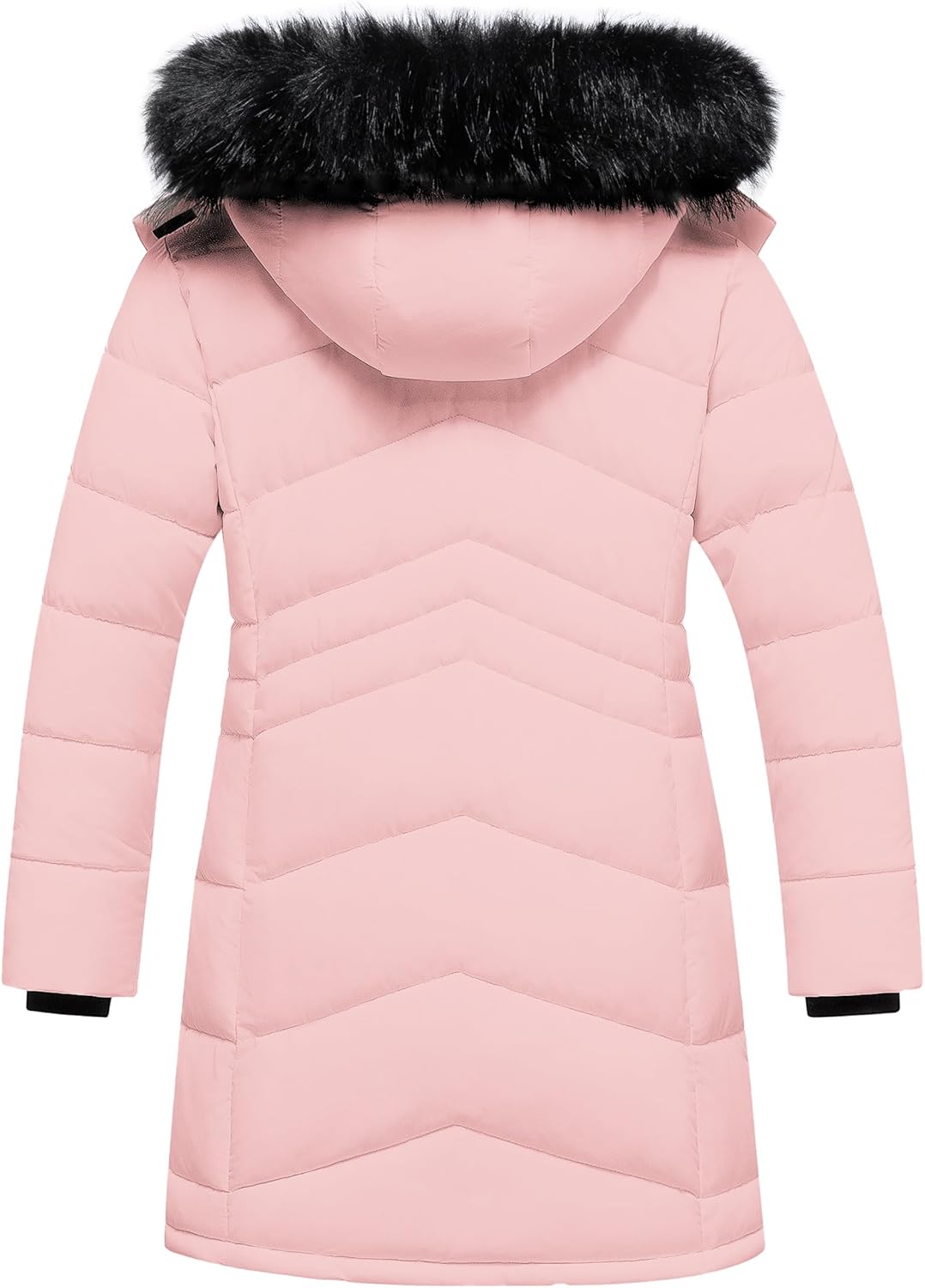 Girl's Winter Coats Kids Waterproof Long Puffer Jacket Thicken Fleece Lined Ski Parka with Detachable Fur Hooded - Image 2
