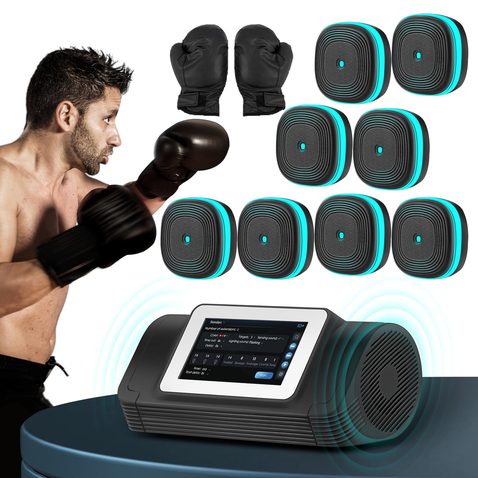 Machine de boxe musicale pour brûler des calories et suivre ses progrès