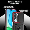 A rtistque Armor Bumper Back Case Cover for Vivo Y29 5G / Vivo Y19s 5G | Stylish Ring Holder & Inbuilt Stand | Sliding Camera Cover | TPU Protective Design | Vivo Y29 & Y19s Back Cover - Black gallery image
