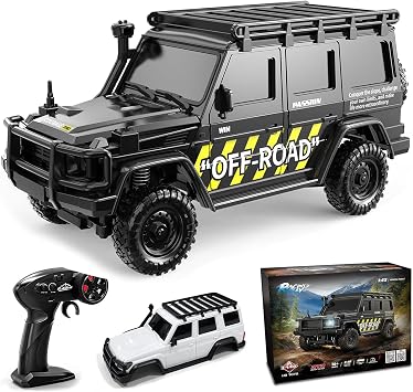ARRIS 1/43 Micro Desktop RC Crawler 4WD with Full Proportional Control | App Control, Independent Suspension, Two Body Shells, LED Lights, Mini Off-Road Fun