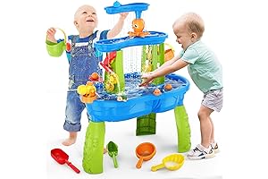 [juegos de agua para niños de patio] Top-Rated 3-Tier Kids Water Table for Sensory Play