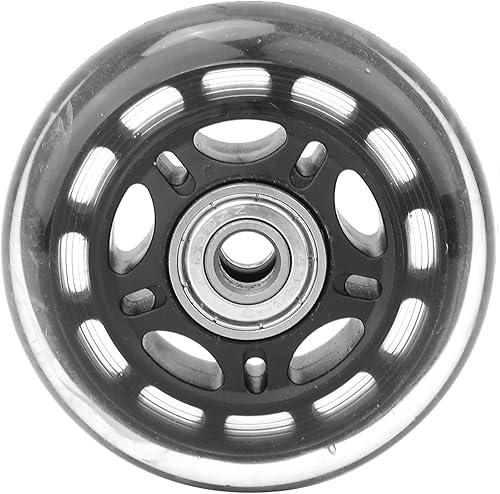 Miniatura 6 de Garosa 3 inch Caster Wheel with 608ZZ Bearing 76x24x8mm Silent Black Transparent PU Wheel Replacement For Luggage Cart Skates Furniture Workbench