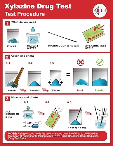 Miniatura 5 de Rapid Response 2.0 Tiras reactivas de xilazina, paquete de 2 – Detecta xilazina en líquidos y polvo, incluida la cocaína, rápida, precisa y fácil