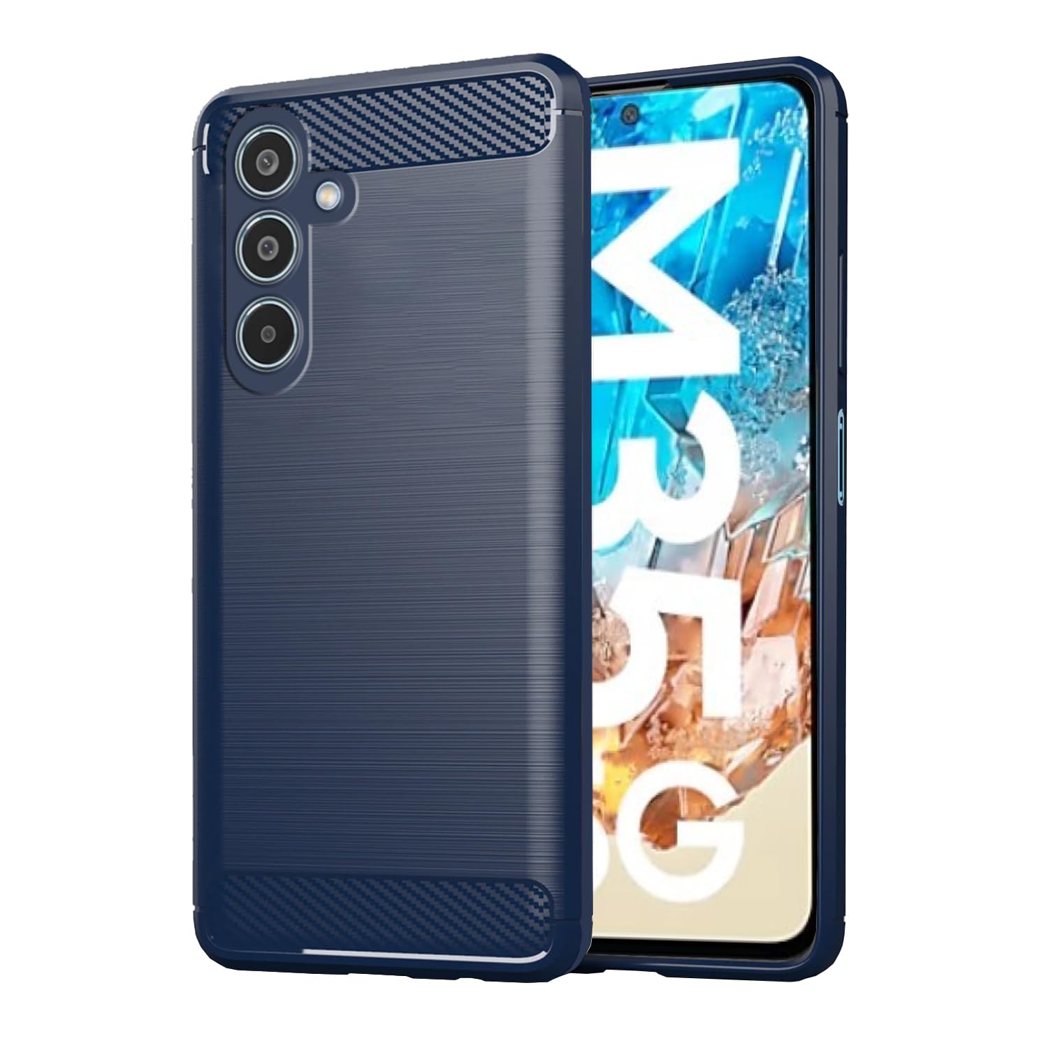 Pikkme Back Cover | Hybrid Shock Proof | Matte Soft Silicon Flexible | Back Case for Samsung Galaxy M35 5G (Blue) (B0DCTFYMQC) Amazon Price History, Amazon Price Tracker