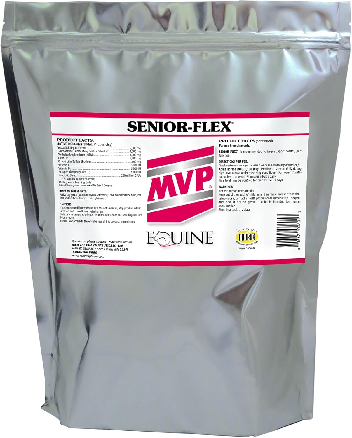 Med-Vet Pharmaceuticals Senior-Flex (10lb) Senior Horse Joint, Immune & Digestive Support Supplement