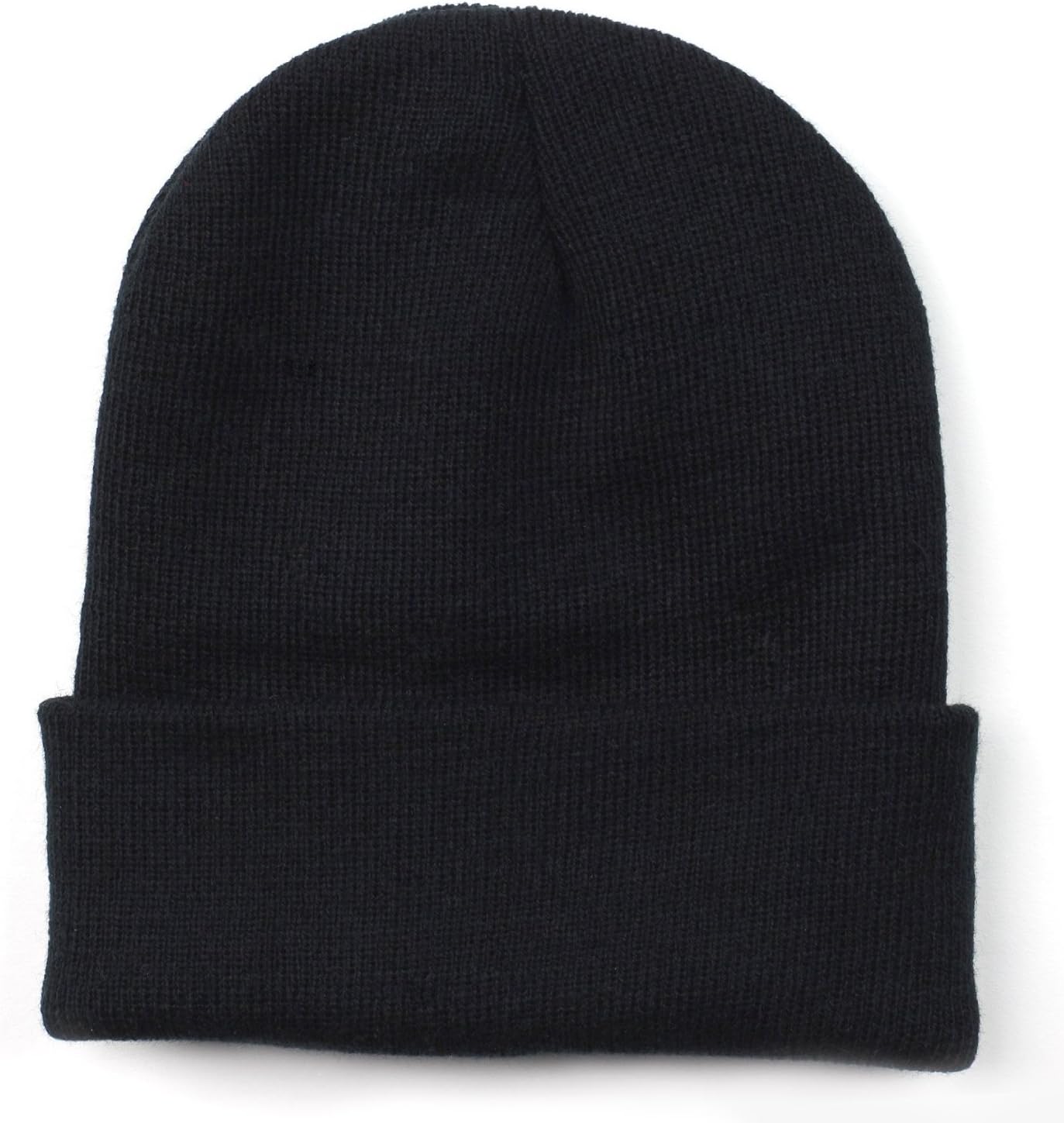 New Solid Winter Long Beanie - Mens Black Beanie from Everything Black - One Size Fits Most. Dual layered, keeping you warm throughout the harshest winter conditions.