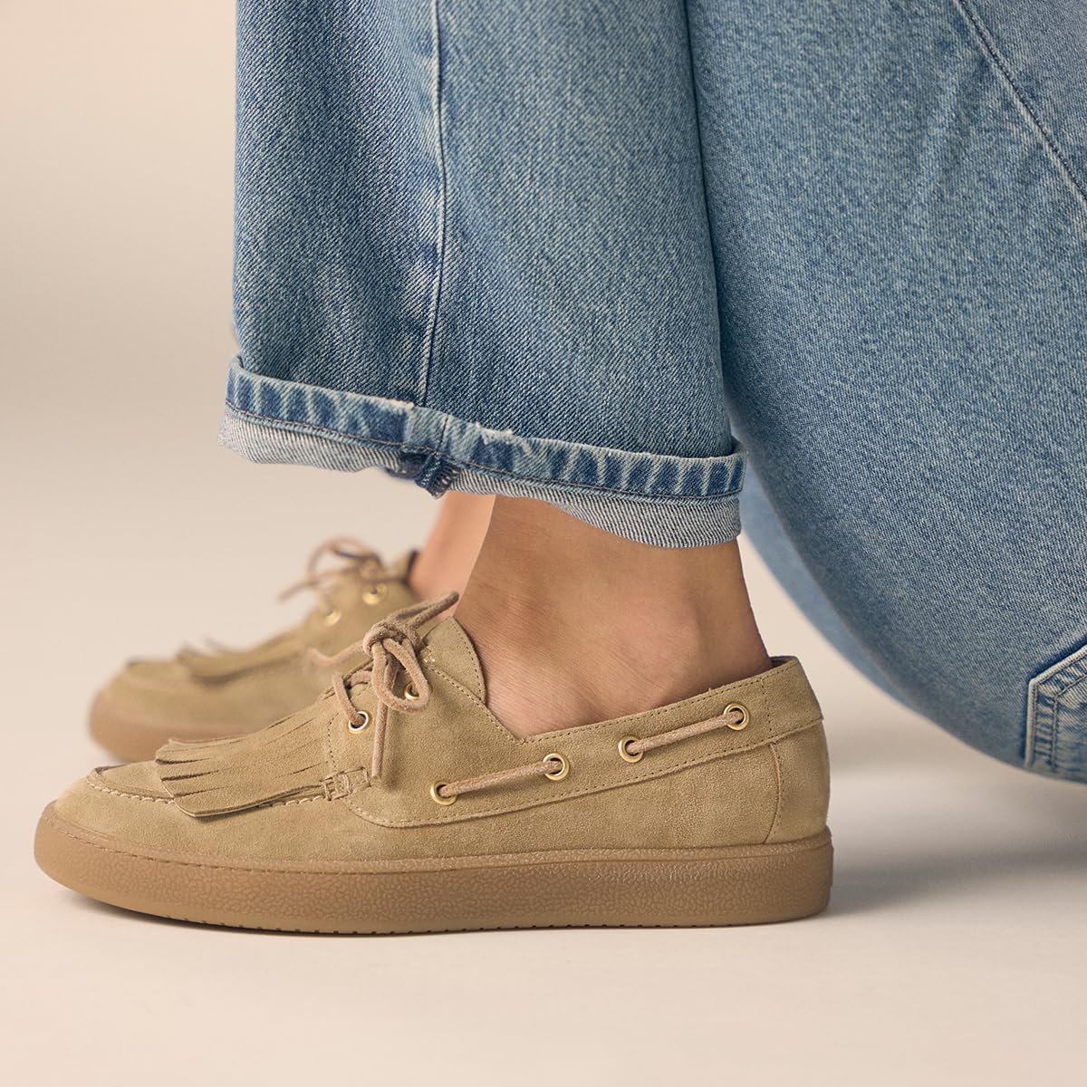 Paul Green Damen - Sneaker 1217-009 in beige Rauleder