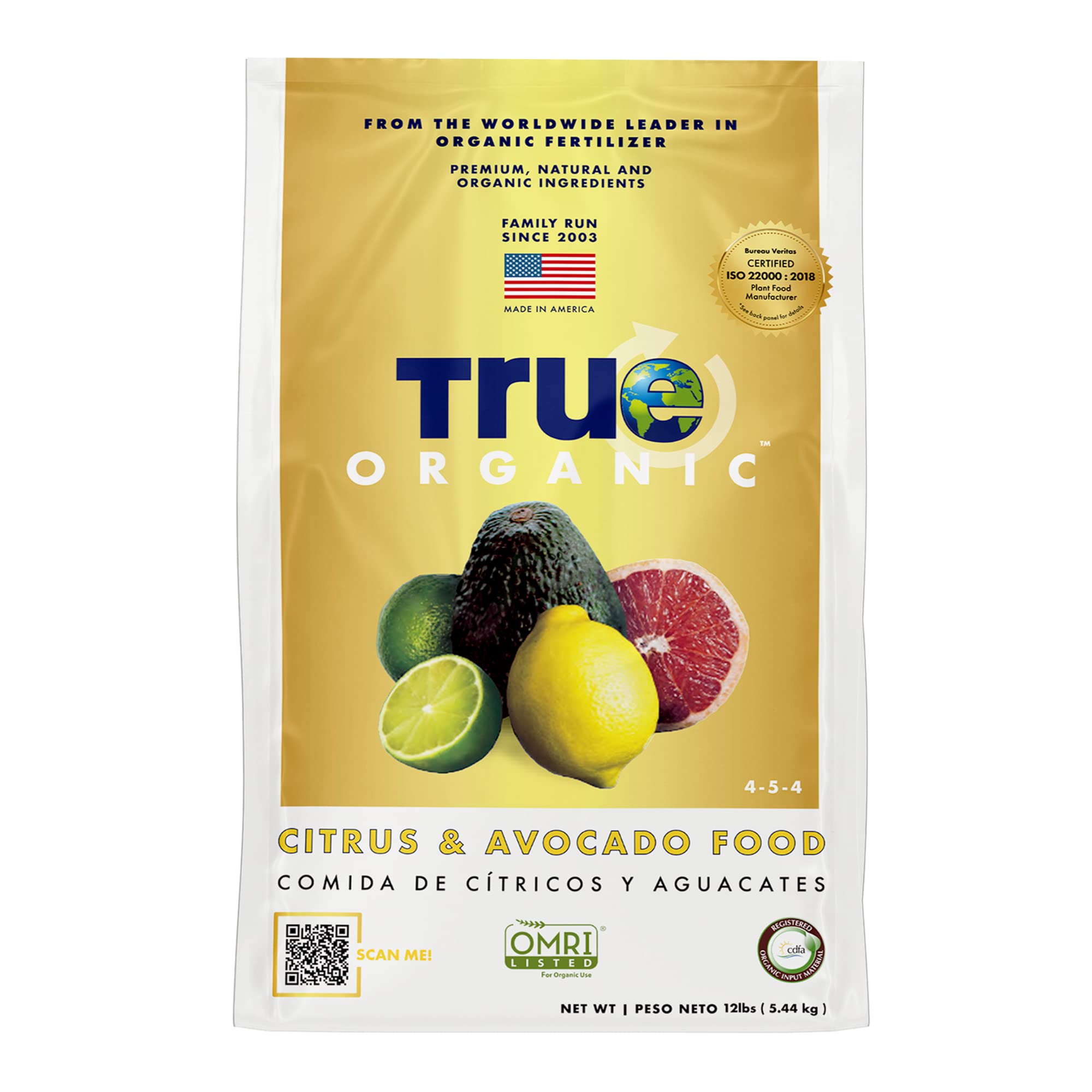 True Organic Citrus & Avocado Food 4-5-4