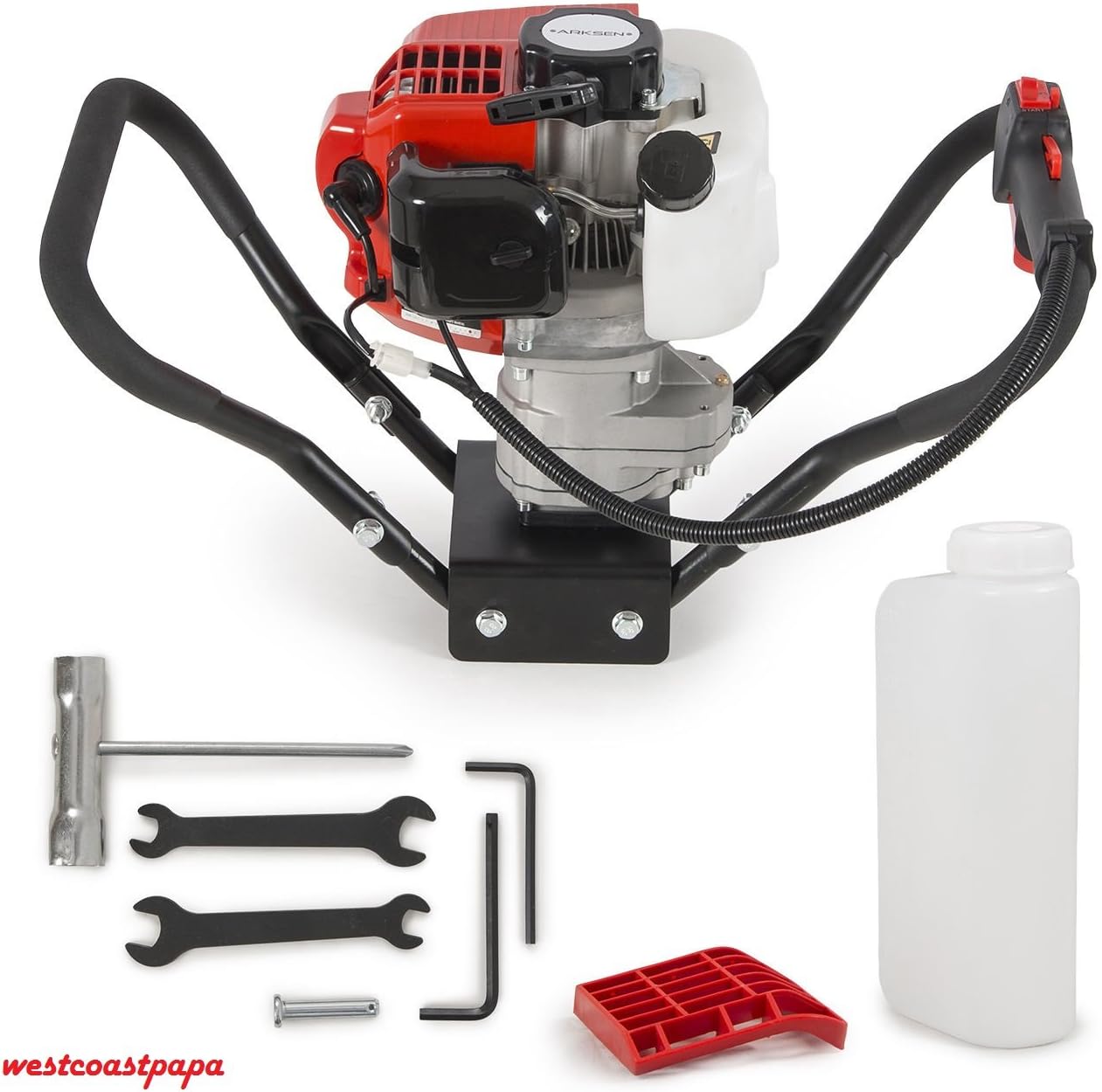 One Man Auger Head Engine 52CC 2 Stroke Gas Post V-Type Hole Digger