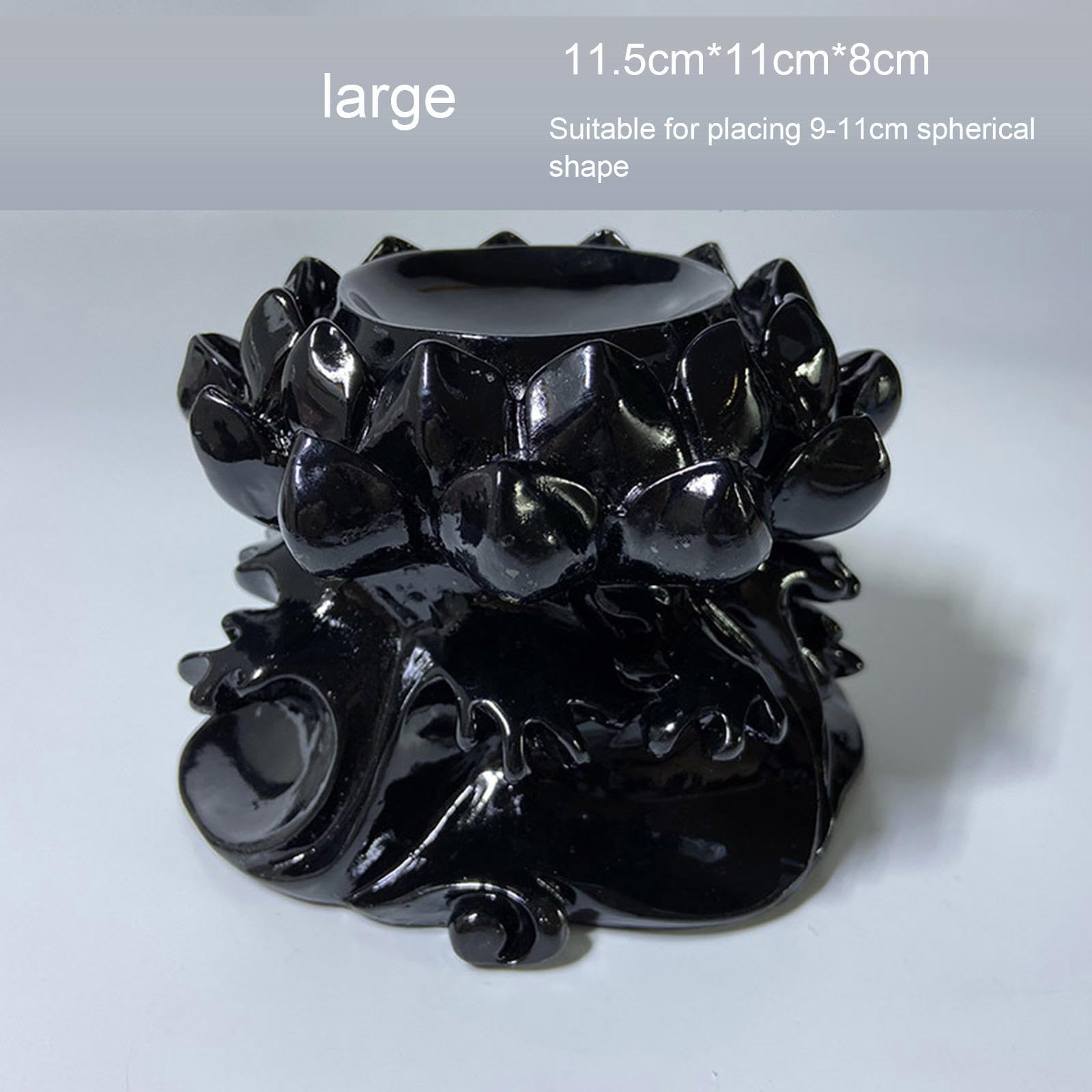 Duży Stojak Na Kryształową Kulę Lotosu Wyświetlacz Kuli, Naturalne Uzdrawianie Feng Shui Szklana Kula Podstawka Do Uchwytu Dekoracja Statuy, Do Kuli 60mm-150mm,large