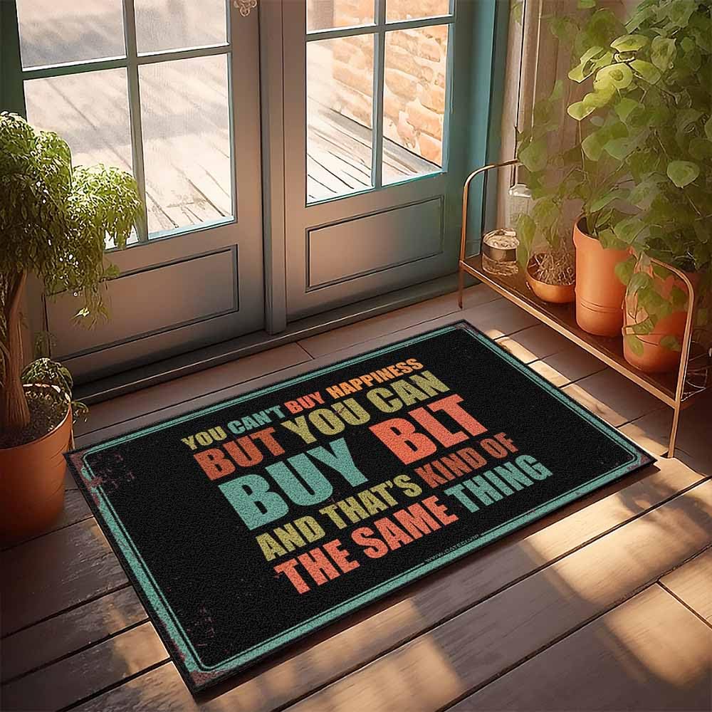 Felpudo de entrada absorbente y lavable de 50x80 cm con diseño divertido para tu terraza