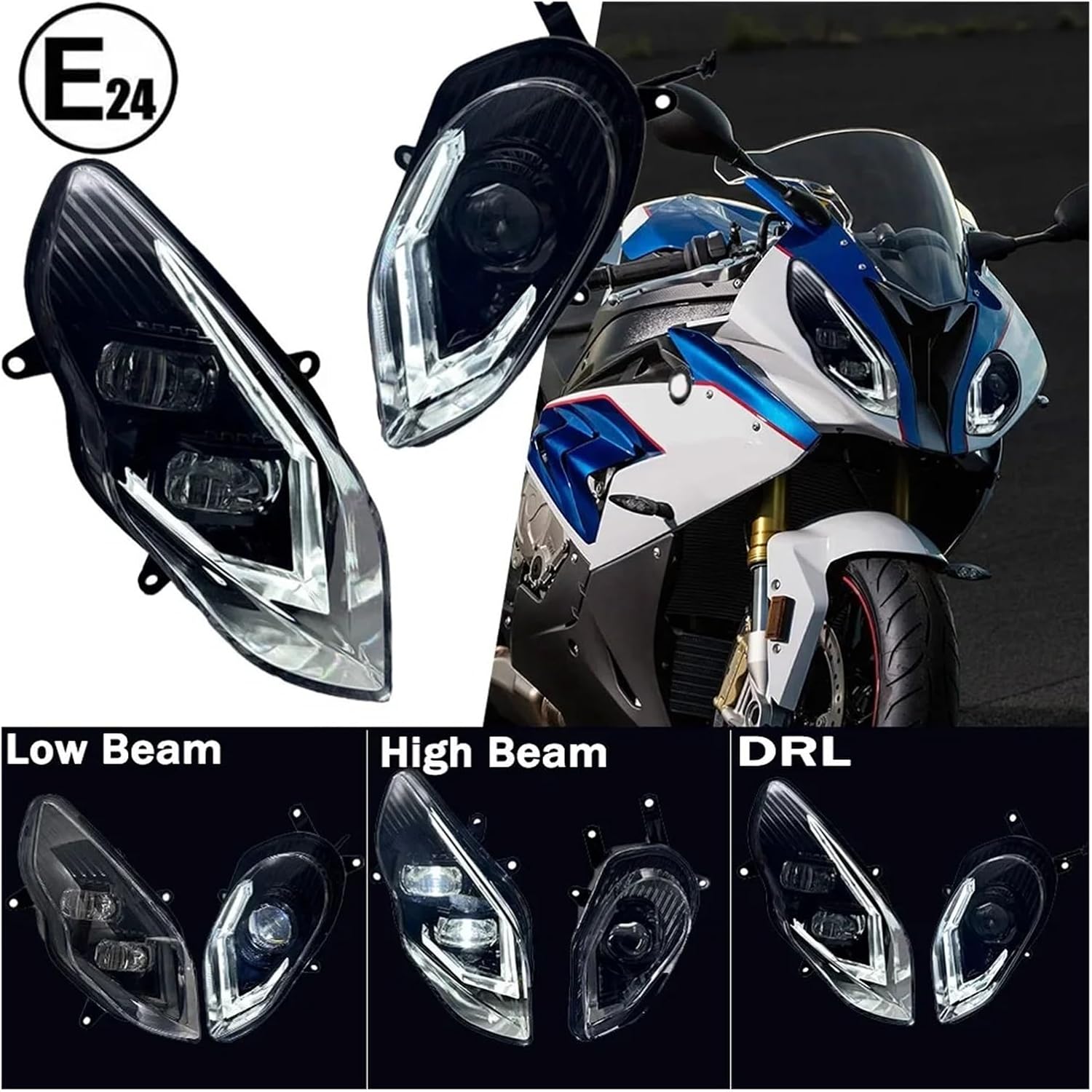 S1000RR 2015-2018 ハイロービーム DRL プラグアンドプレイ オートバイ