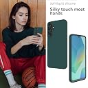 YATWIN Silicone Back Case for Samsung Galaxy A16, Soft-Touch Phone Back Cover for Samsung Galaxy A16 - Dark Green gallery image