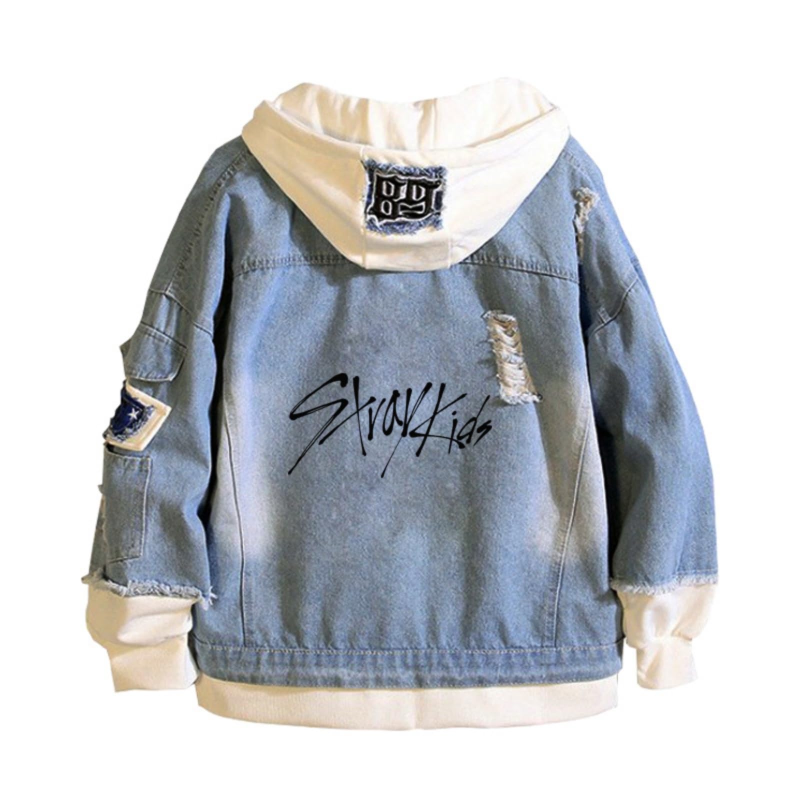 EHGEUYL Straykids Hoodie Harajuku Streetwear Top Casual Jas Zip Up Hoodies voor Mannen Vrouwen, 17, XL