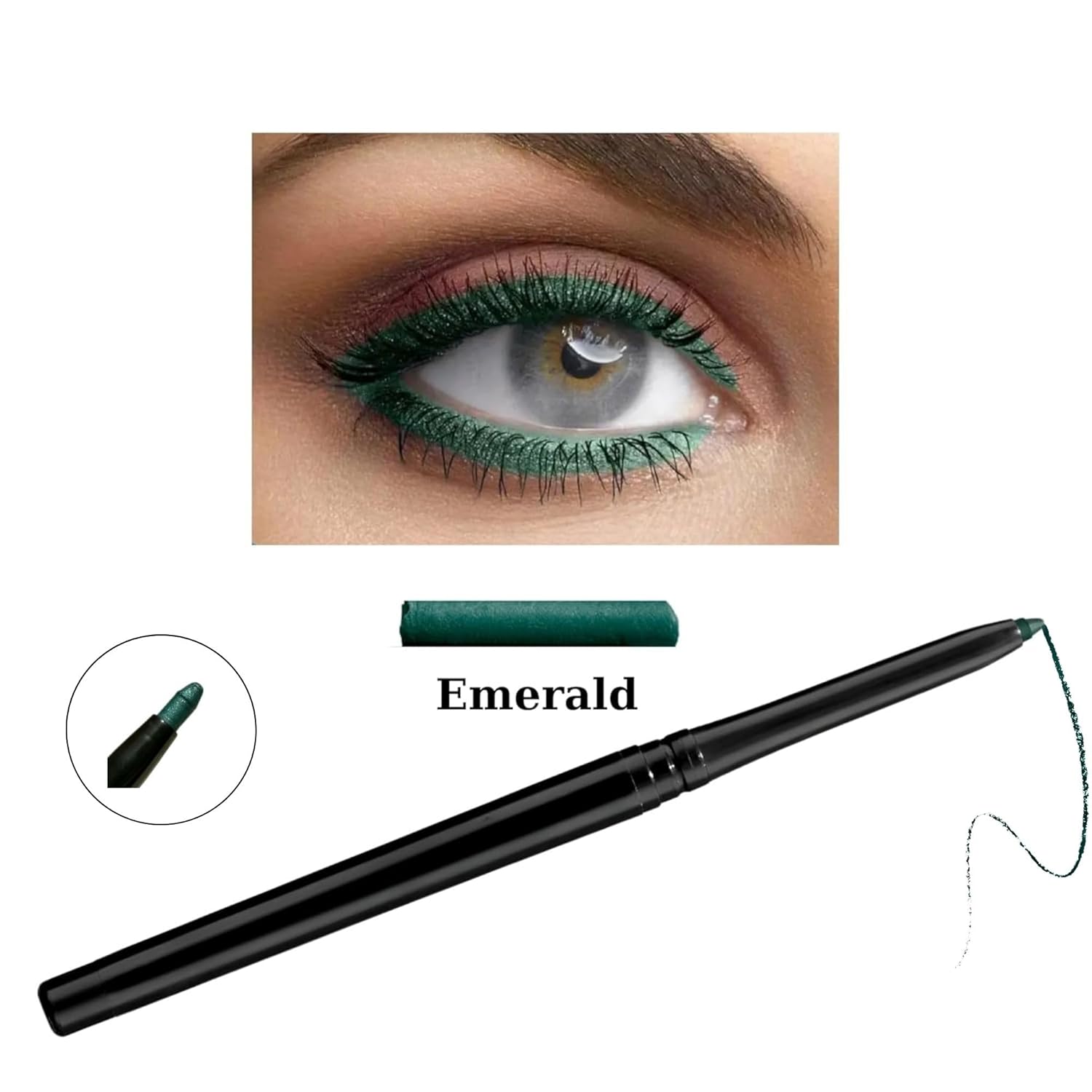 Emerald Retractable Eye Liner - PACK OF 3- Glimmer Series