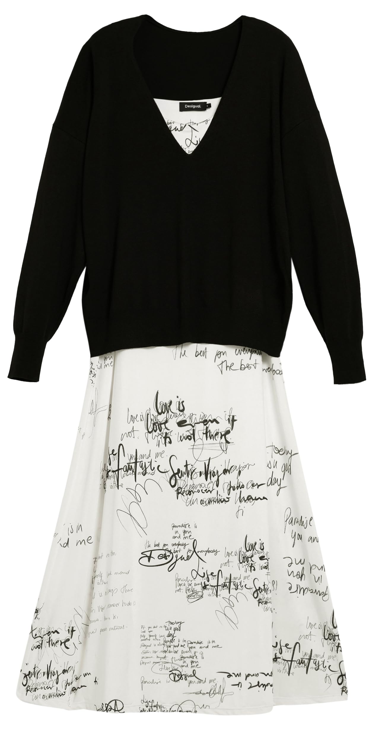 Desigual Damen Noir Kleid Morisot