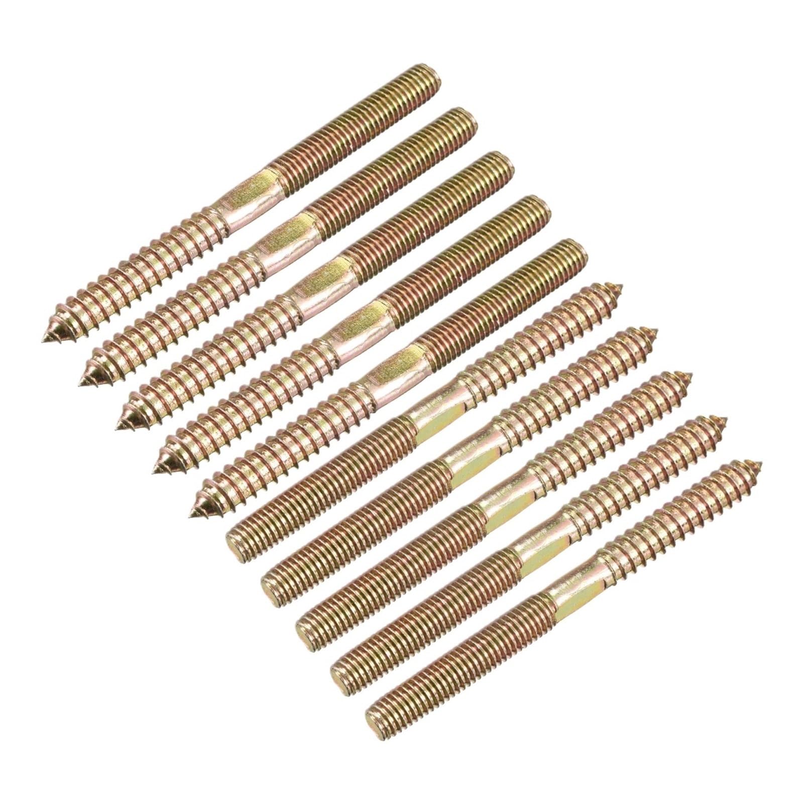 12-120 pz M4 M5 M6 M8 M10 Doppio Attacco Filo Viti di Tassello Bulloni Gancio for Mobili In Legno di Collegamento 16mm-120mm di Lunghezza(M5x25mm 120pcs)