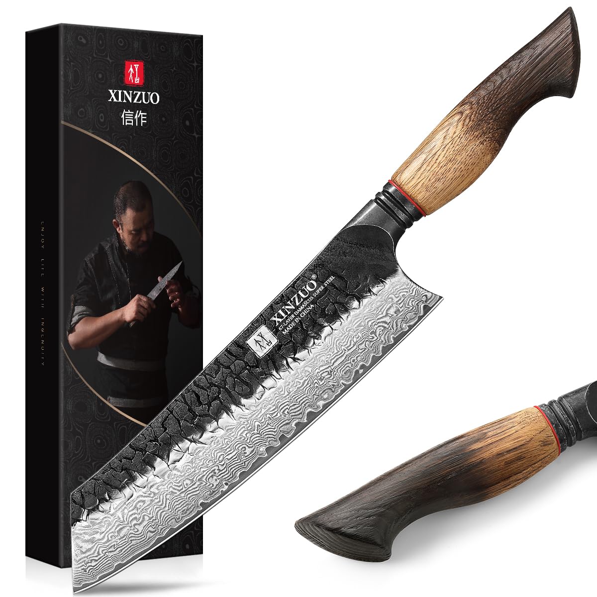 Amazon.co.jp: XINZUO 21.1cm キリツケシェフナイフ 67層ダマスカス鋼
