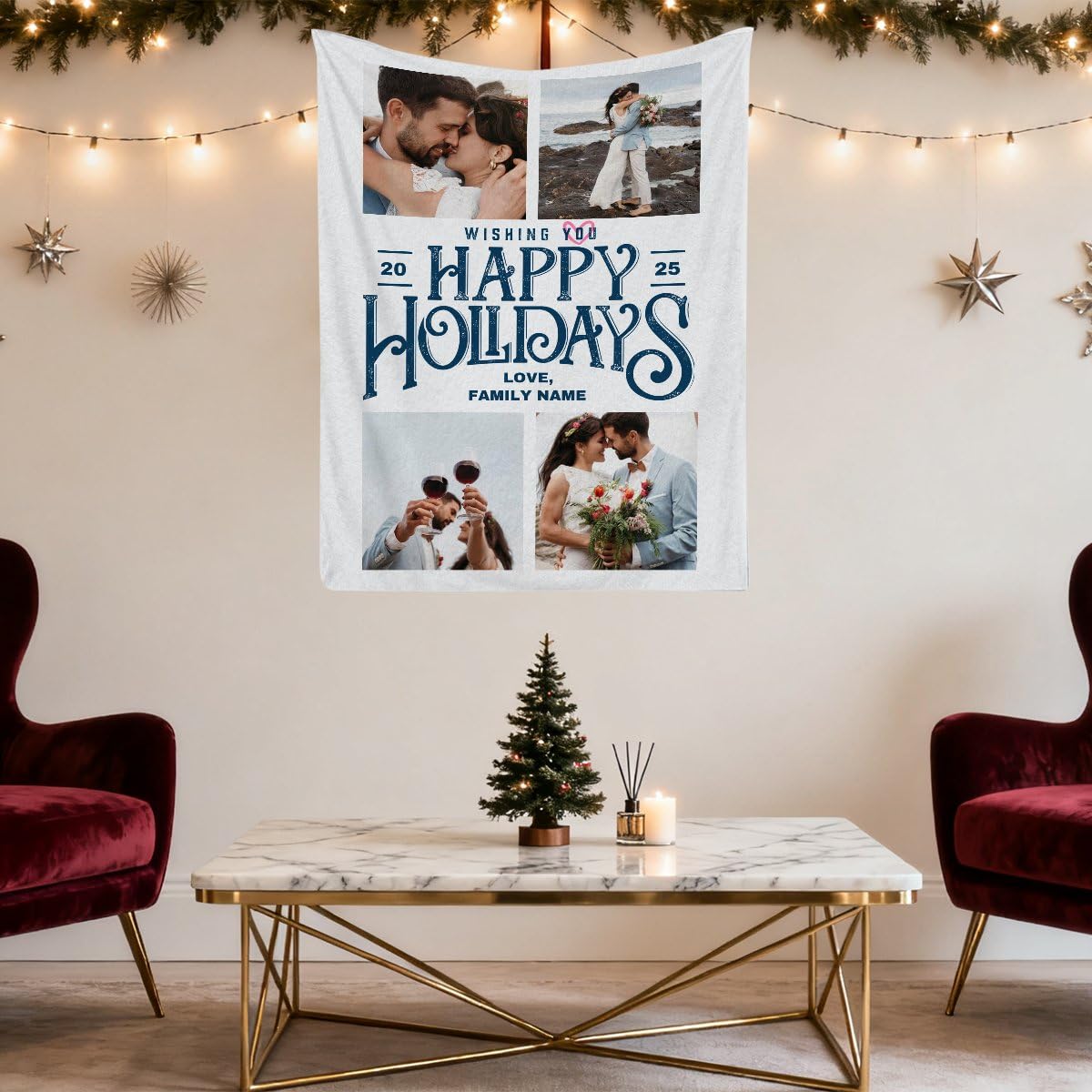 Manta personalizada con 4 fotos para pareja, pareja o cónyuge, regalos personalizados para bebé, niña, niño, para cumpleaños, Navidad, familia, marido, esposa, mamá, papá, amigos