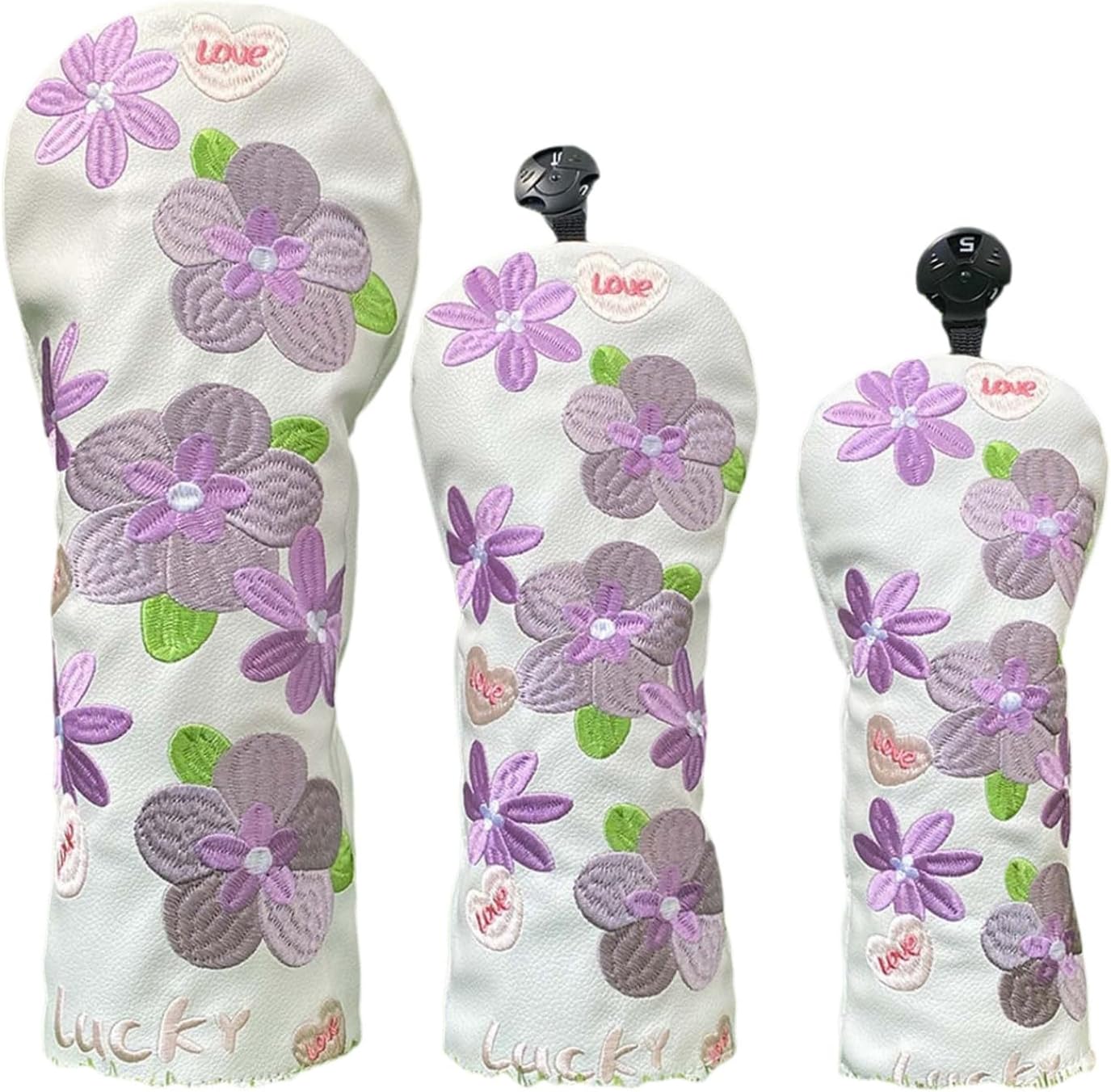 Linjinx Botanical Design Golf Head Cover Wear Resistant Protector Lightweight Equipment for Outdoor Sports