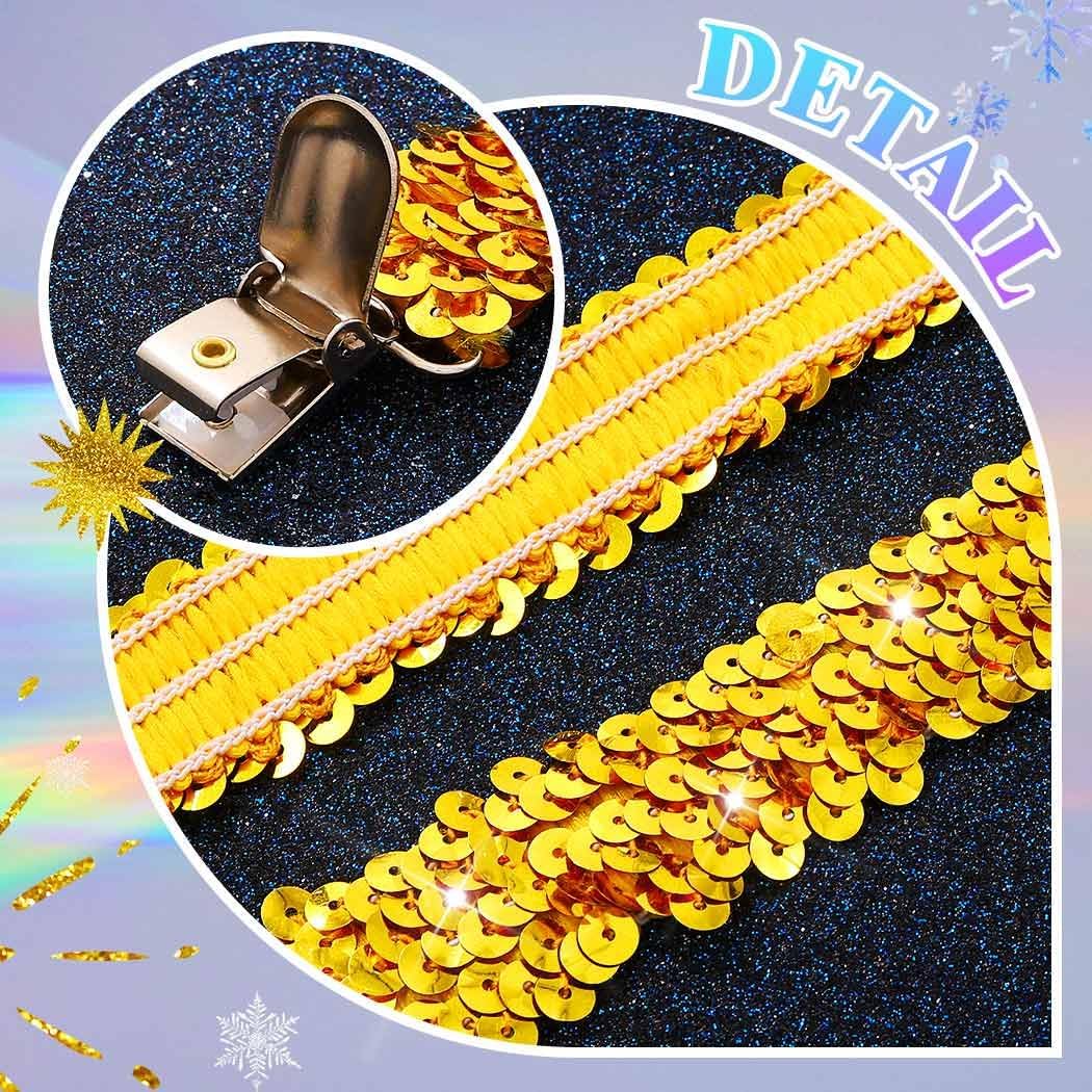 New Year Sequin Suspenders Fashion Suspender Costume Accessories for Men and Women