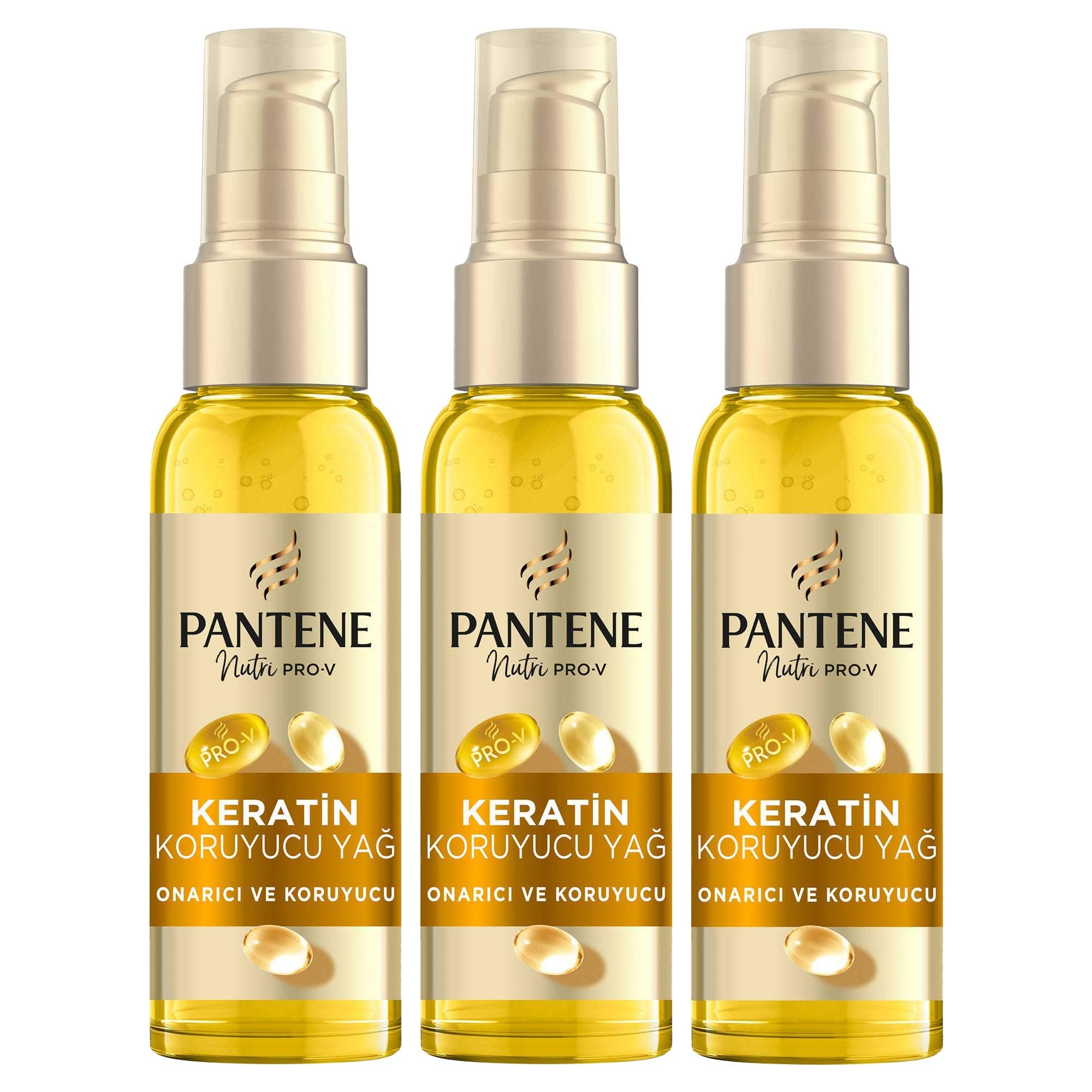 PANTENE Yoğun Bakım Ürünü Keratin Yağı 100 ml 3lü paket