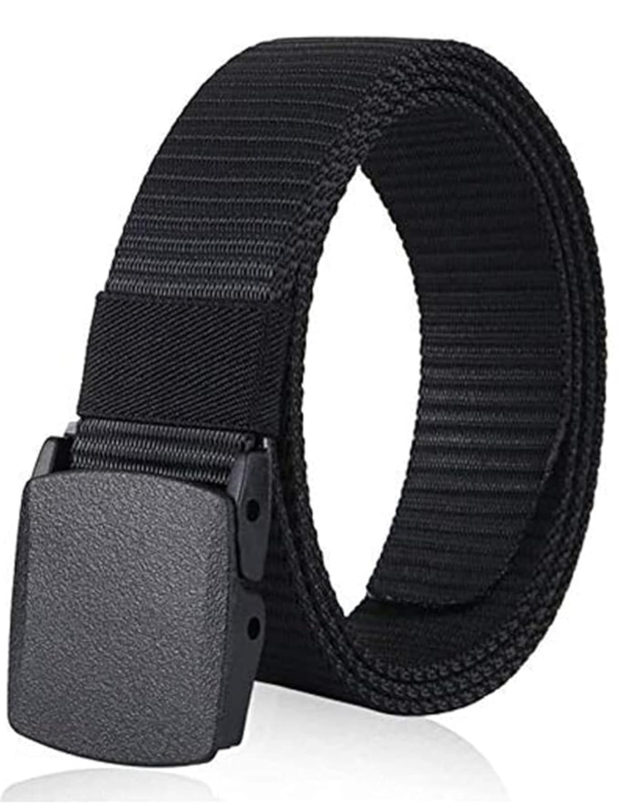 infispace Men's Nylon Fabric Belt with Plastic Buckle | Hole free Canvas Waist Belt-picture-32