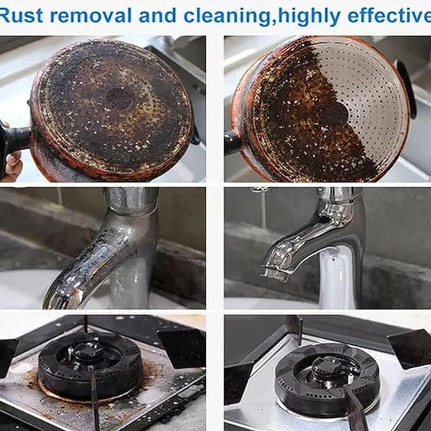 RutviRoshan Foam Cleaner, All Purpose Cleaner, Kitchen Cleaner, Stain and Rust Cleaner, Foam Rust Remover Kitchen All-Purpose Cleaning Powder, Utensil Cleaner, Tiles Cleaner Liquid 4
