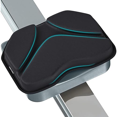 Rowing Machine Seat Cushion Compatible with Concept 2 Rower- Gel Seat Pad Also Compatible with Hydrow, Peloton and More Rowing Machines - Ideal Rower Accessories